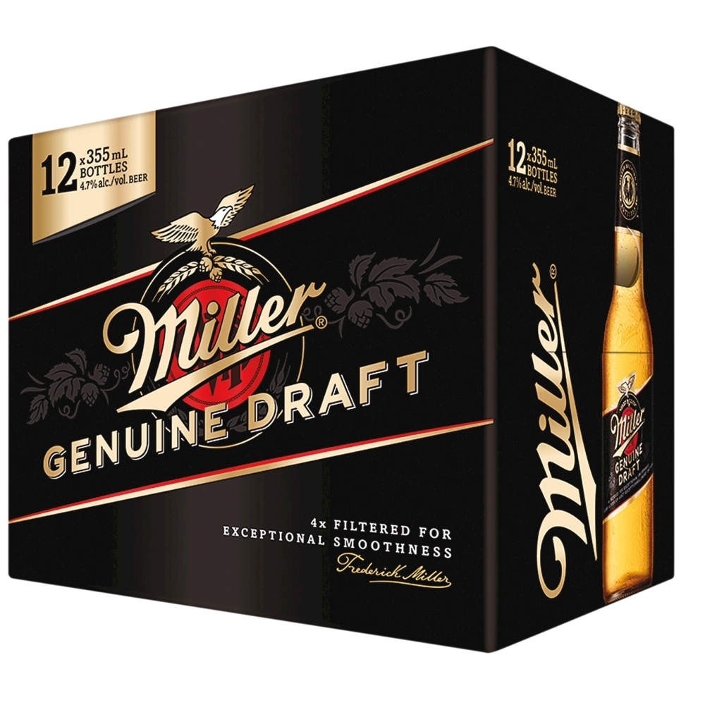 Bottles 4.7% Alcohol Genuine Draft Beer