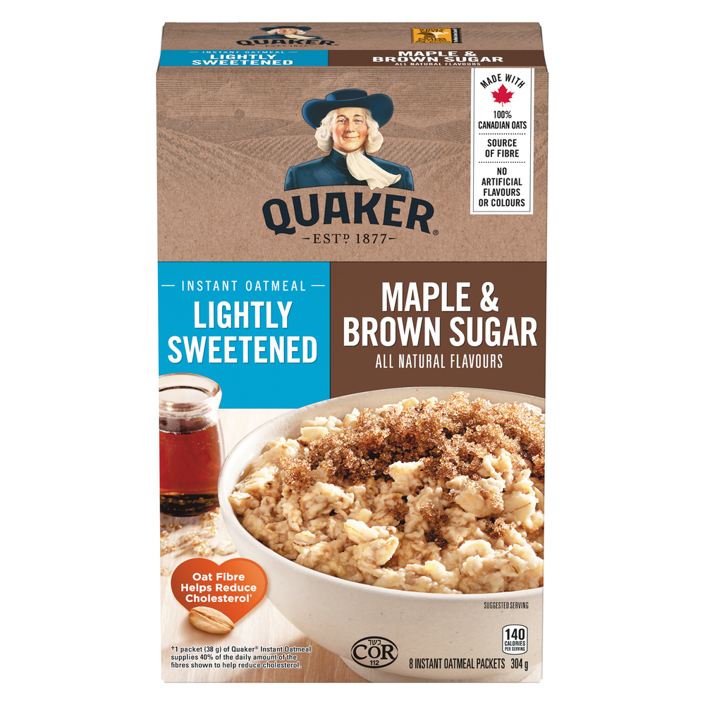 Instant Maple & Brown Sugar Lightly Sweetened Oatmeal