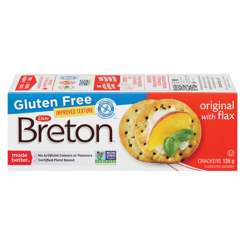 Breton Gluten Free Original Flax Crackers