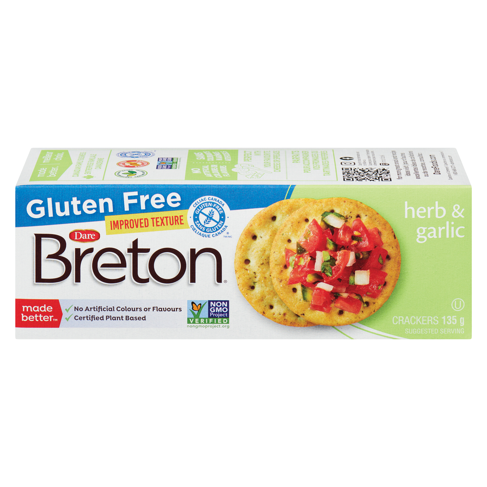 Breton Gluten Free Herb & Garlic Crackers