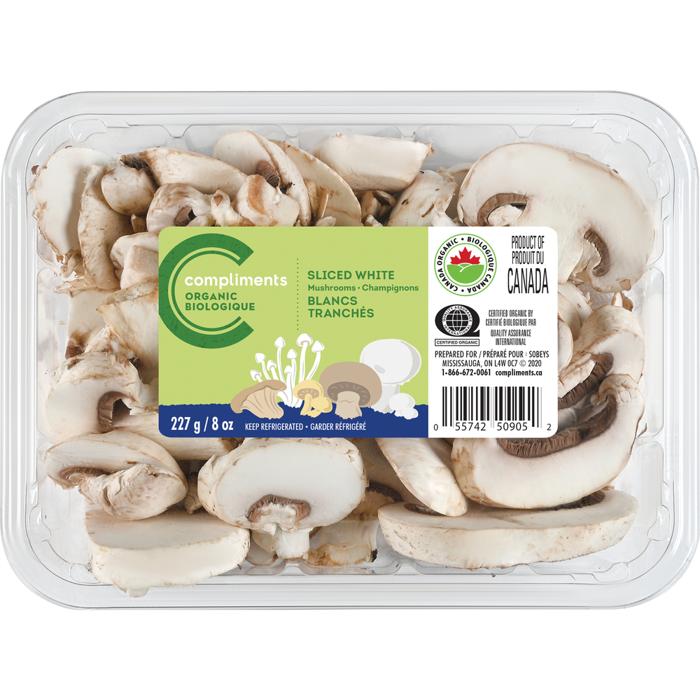 Organic White Sliced Mushrooms