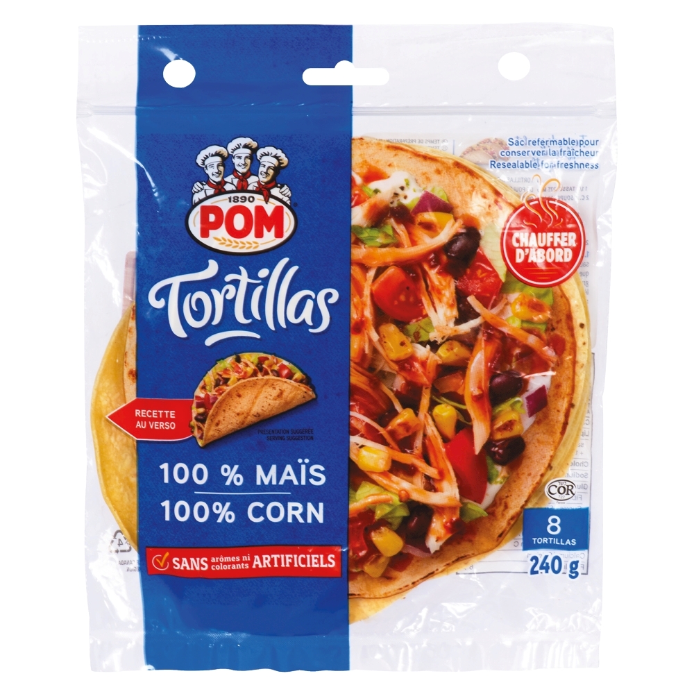 Corn 6in 8's Tortillas