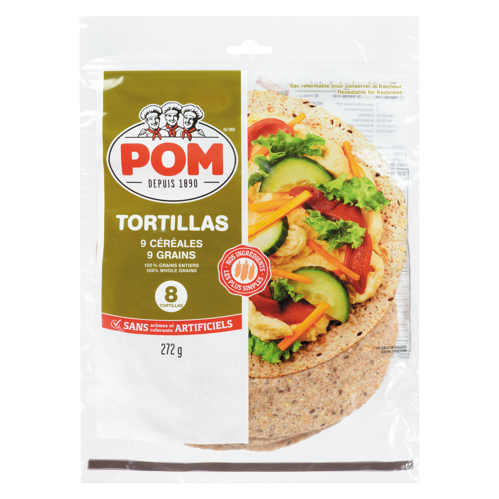 9 Grains 7 Inch 8 Pack Tortilla