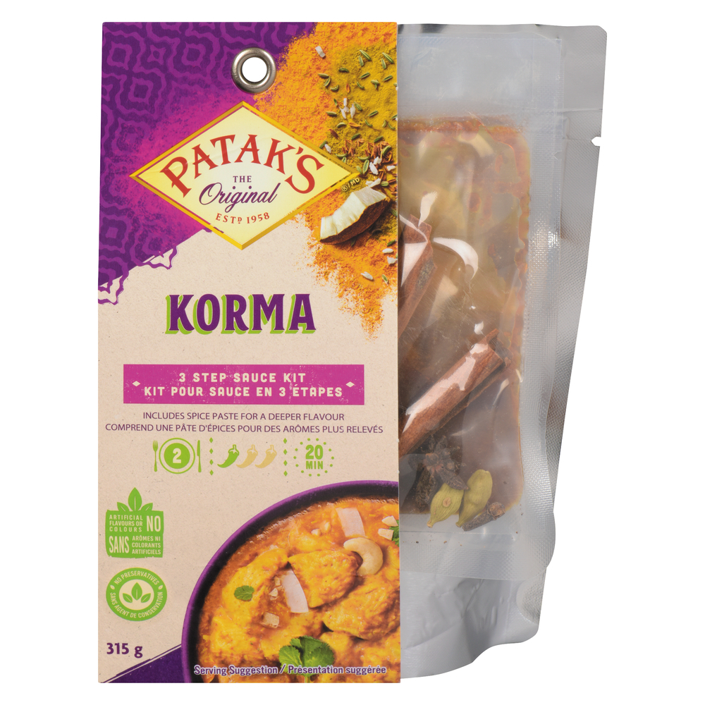 Korma 3 Step Cooking Sauce Kit