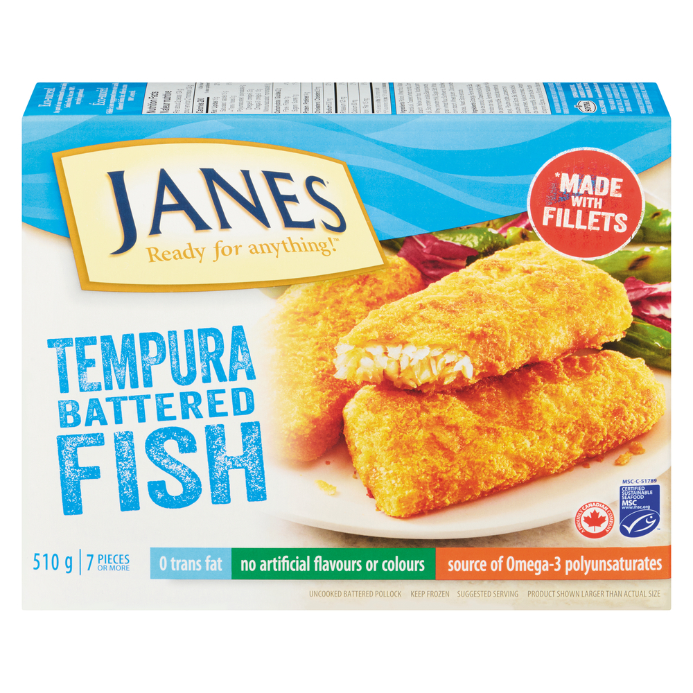 Tempura Battered Uncooked Breaded Pollock Fish