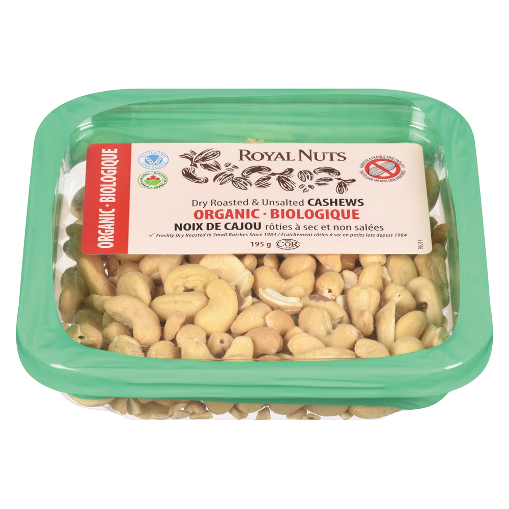 Dry Roasted Unsalted Organic Cashews