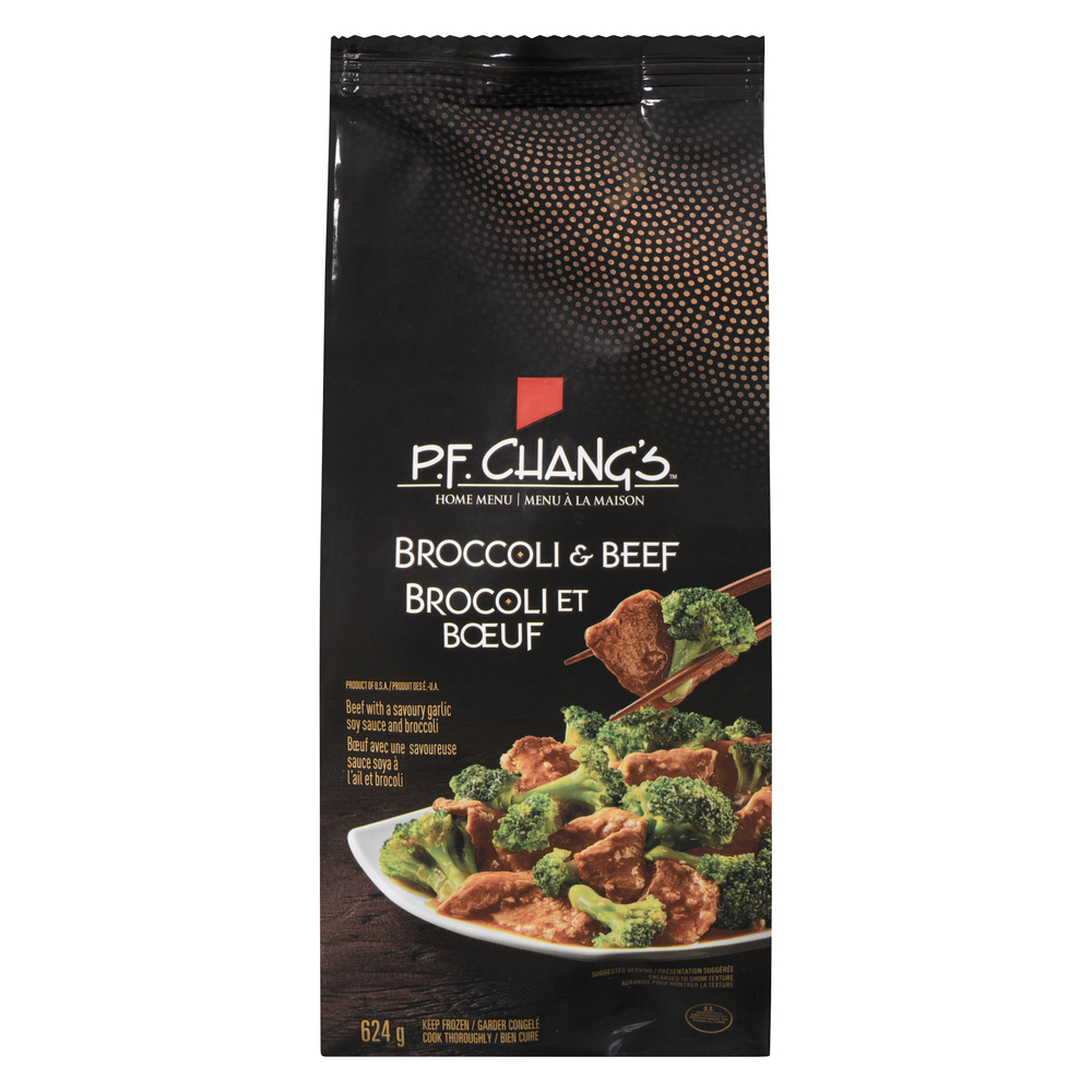 Repas surgelé boeuf et brocoli à la poêle