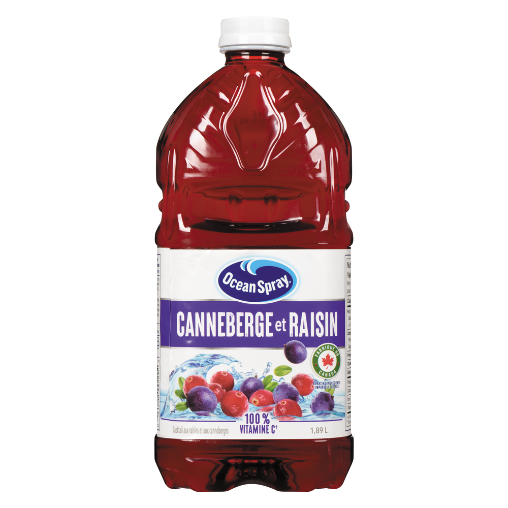 Cocktail aux canneberges et aux raisins