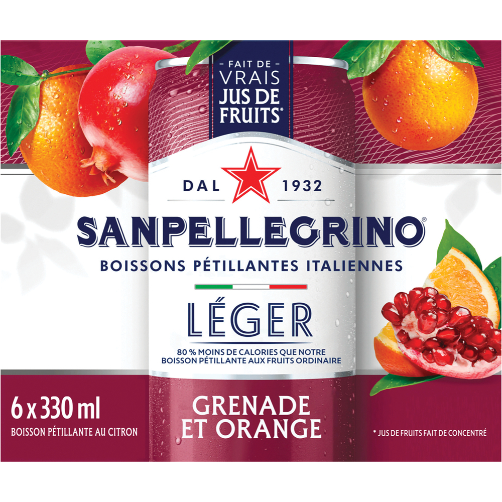 Eau pétillante grenade et orange légère — free download
