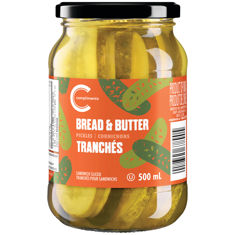 Cornichons tranchés pour sandwich