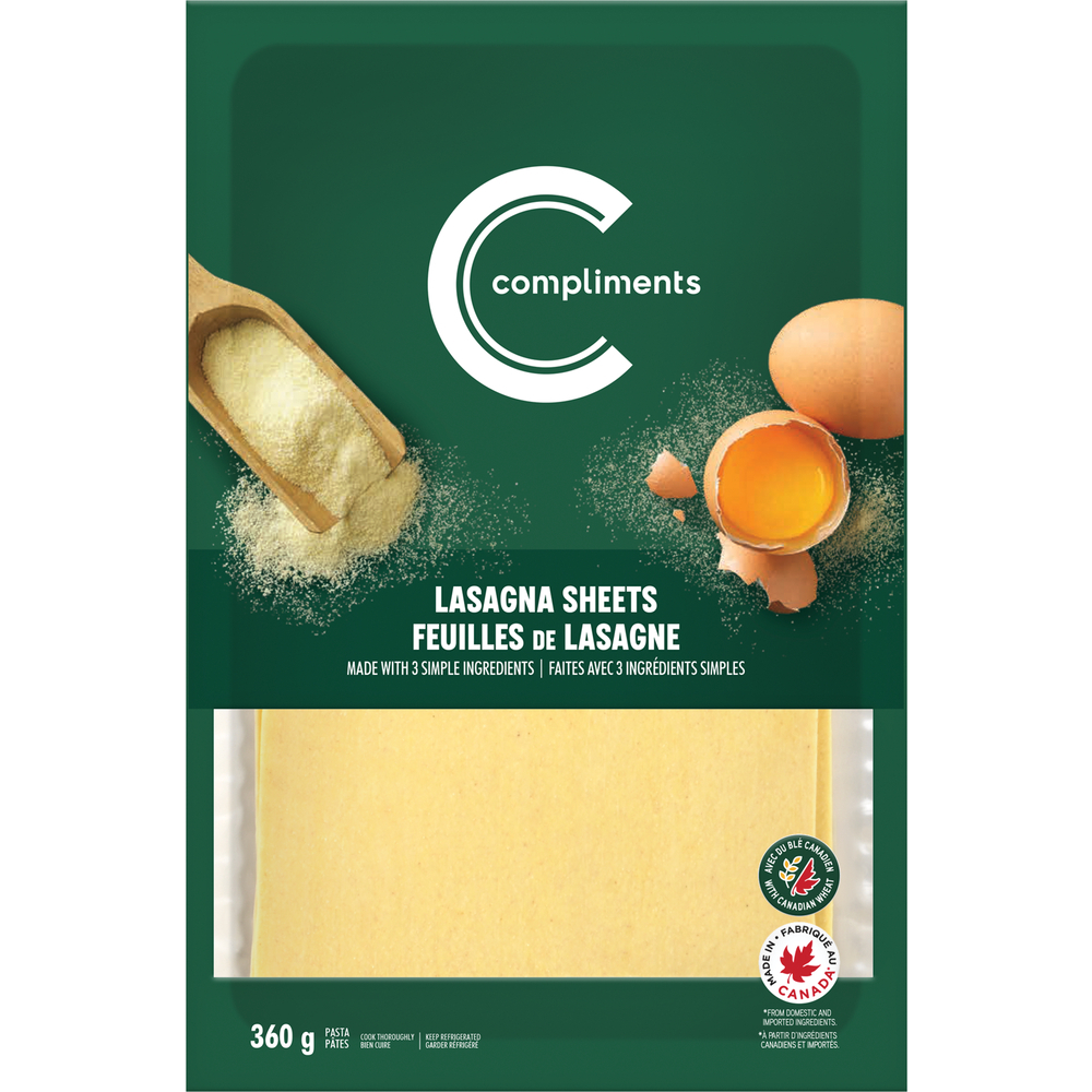 Pâtes alimentaires feuilles de lasagne
