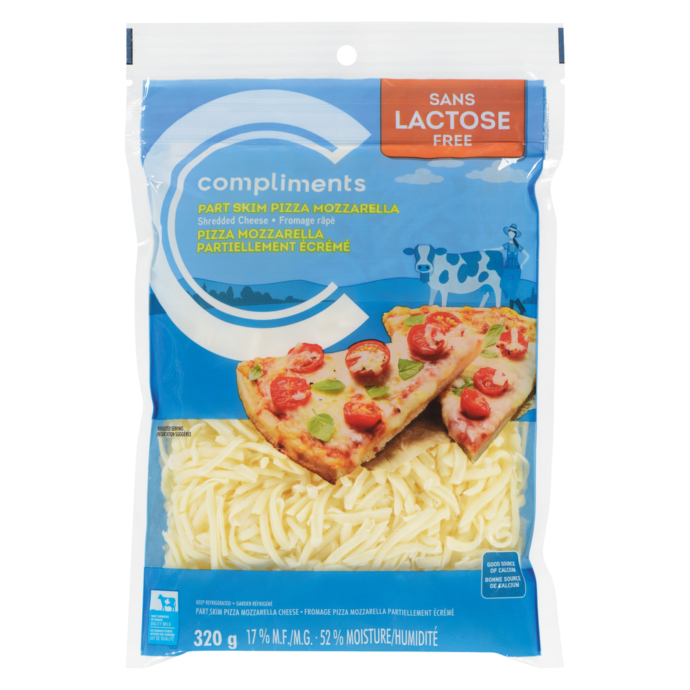 Fromage râpé pizza mozzarella sans lactose