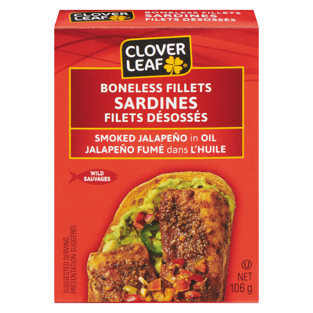 Filets de sardine désossés au jalapenos fumé dans l'huile