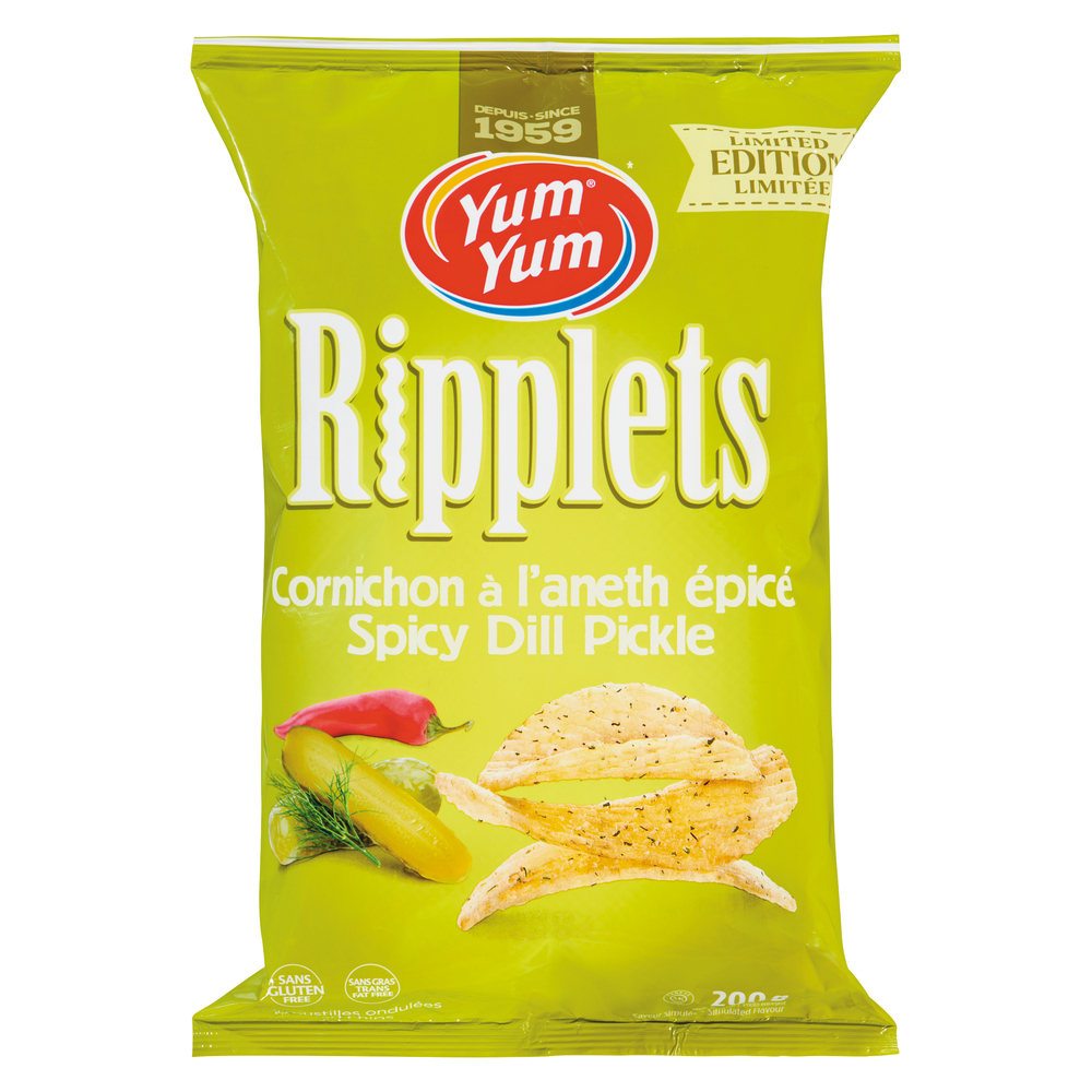 Croustilles ripplets cornichon crèmeux à