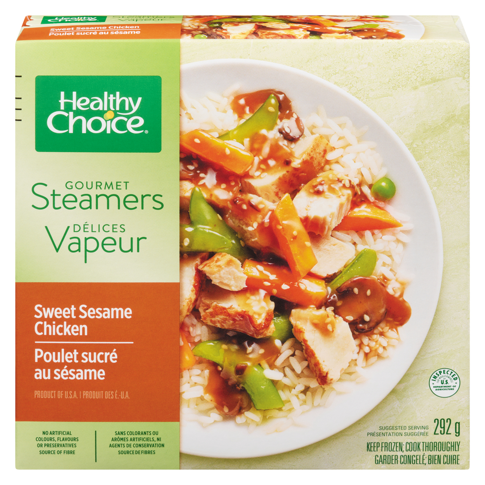 Dîner surgelé de poulet sucré au sésame