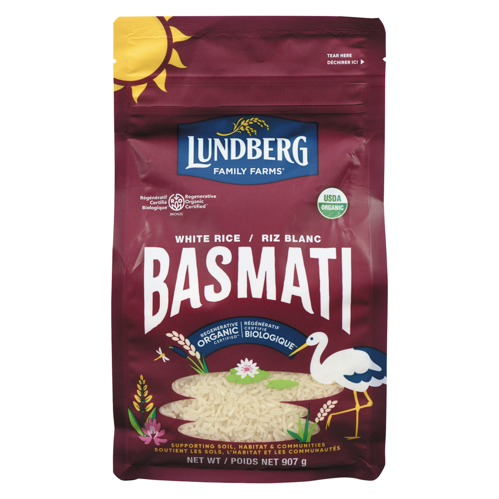Riz basmati blanc sans gluten biologique