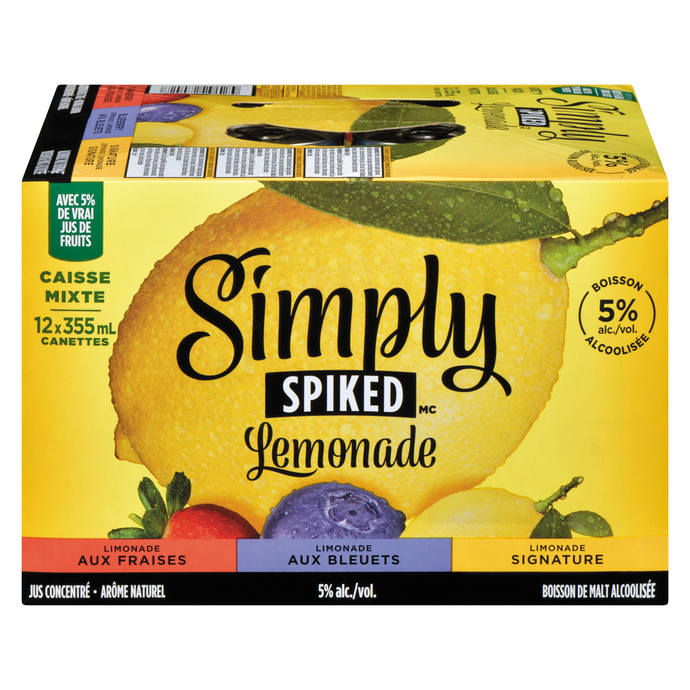Boisson alcoolisée à la limonade caisse mixte en canette - 5% alcool