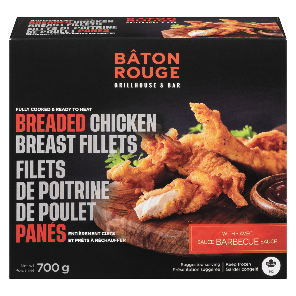 Filets de poitrine de poulet panés