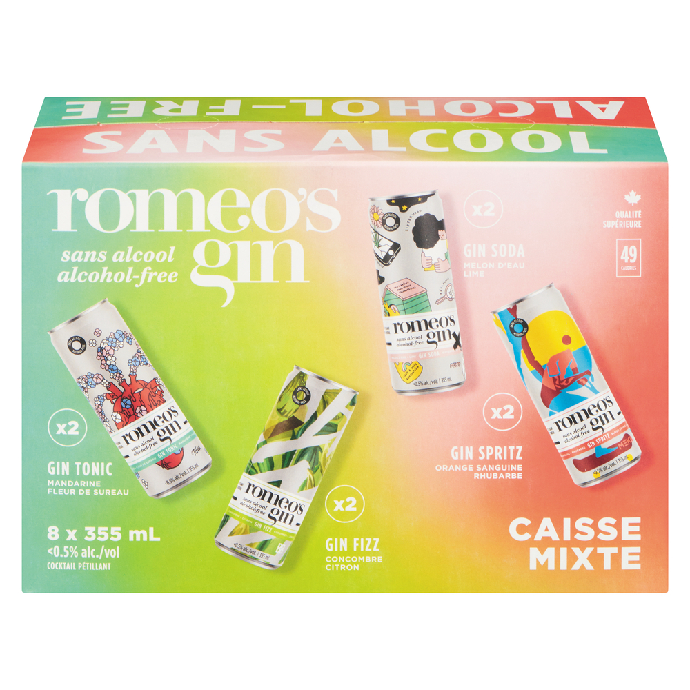 Gin mélange assorti sans alcool