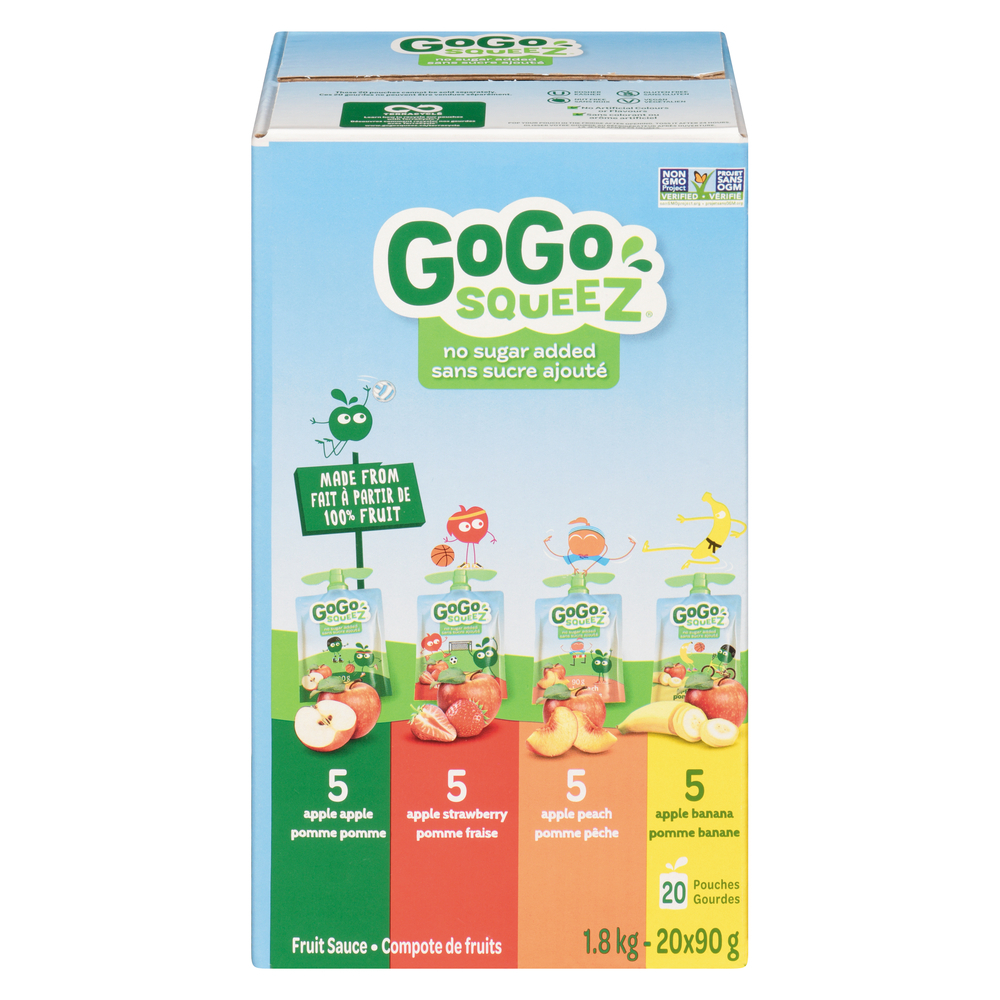 Compote de fruits pomme fraise pêche et banane